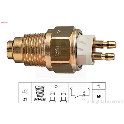 Imagem de EPS 1.840.071 Interruptor de temp., luz avisadora líquido refrigeração Made in Italy OE Equivalent