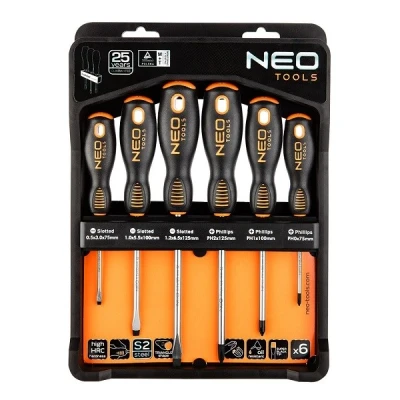 Imagem de NEO TOOLS 04 213 Kit de desandadores cavilhas 6 0.5 x 3.0 75mm, 1.0 5.5 100mm, 1.2 6.5 125mm, PH2 PH1 PH0 75mm