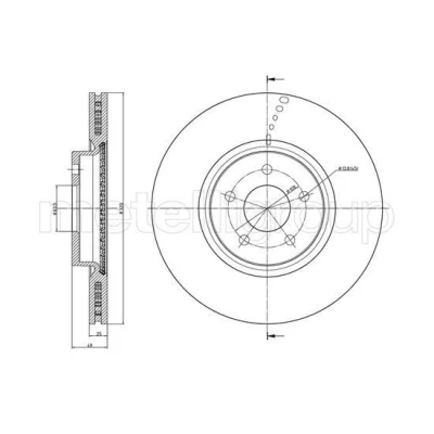 Imagem de METELLI Disco de travão FORD: FOCUS 3 Turnier, 3, Transit Connect V408 Van 320,0mm 25,0mm 5 63,5mm ventilado pintado 23 1512C 1770767,1829608