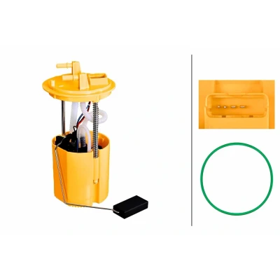 Imagem de HELLA 8TF 358 306 711 Unidade de alimentação combustível com junta, sensor nível elétrico Diesel FIAT: 500 Hatchback