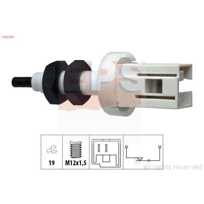 Imagem de EPS 1.810.250 Interruptor de luz stop mecânico M12x1,5 Made in Italy OE Equivalent IVECO: DAILY 2 Kasten/Kombi