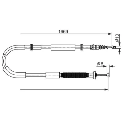 Imagem de BOSCH 1 987 482 588 Cabo de Freio Mão 1669 FIAT: Stilo Hatchback, BRAVO 2