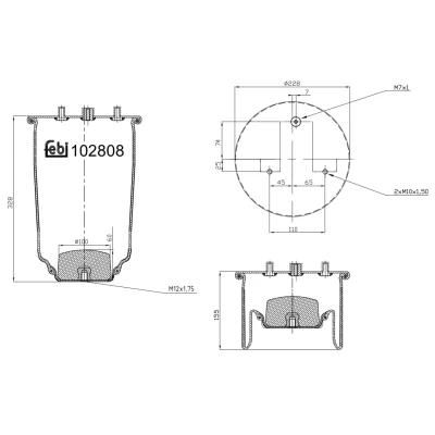 Imagem de FEBI BILSTEIN 102808 Fole, suspensão pneumática