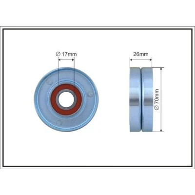 Imagem de CAFFARO 60 00 Polia Tensora OPEL: Astra G CC, Frontera B SUV, Corsa Hatchback, BMW: 3 Sedan, Touring, SEAT: Ibiza