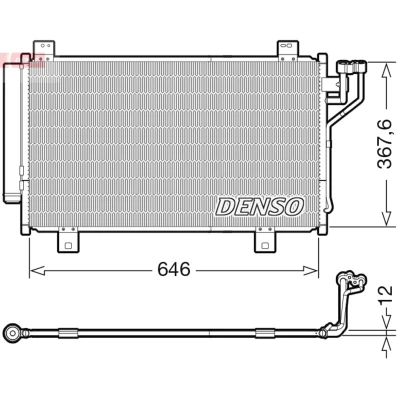 Imagem de DENSO DCN44012 Condensador com secador R 134a