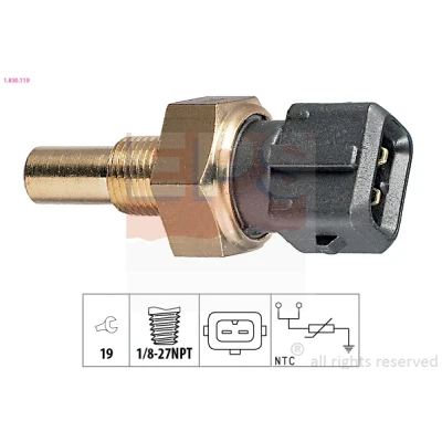 Imagem de EPS 1.830.119 Sensor da Temperatura do Líquido de Refrigeração Made in Italy OE Equivalent