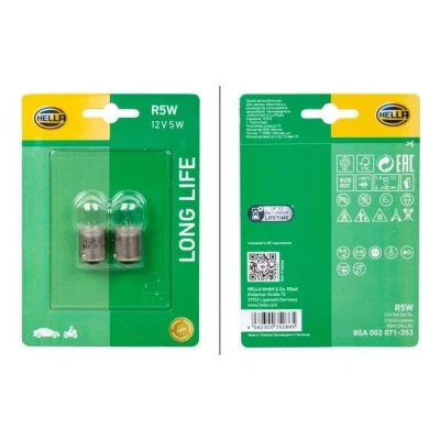 Imagem de HELLA 8GA 002 071 353 Lâmpada R5W 12 5 BMW: 3 Coupe, Sedan, VOLKSWAGEN: Polo IV Hatchback, GOLF 2, CITROËN: Berlingo / First I Van
