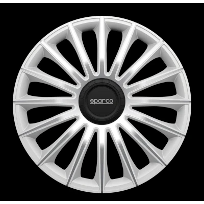 Imagem de Tampões de roda 16 polegadas sparco treviso, prateados, 4 unidades