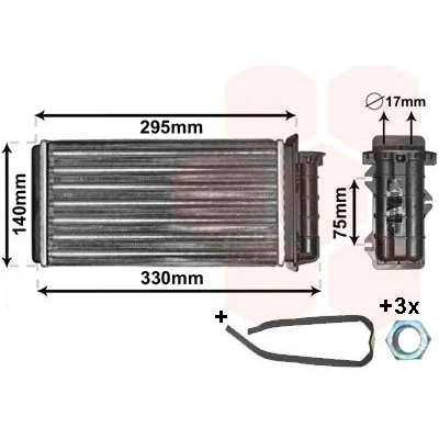 Imagem de VAN WEZEL 17006183 Radiador Quente com acessórios *** IR PLUS FIAT: Brava Hatchback