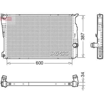 Imagem de DENSO DRM05006 Radiador, arrefecimento do motor 600 409 34