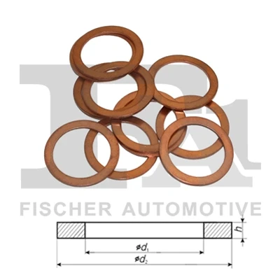 Imagem de FA1 Retentor 12mm 1,5mm em forma de A Cobre 597.870.100