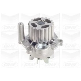 Imagem de GRAF PA879 Bomba de água 19 com retentor mecânico Chapa aço 56,23 para accionamento da correia dentada VOLKSWAGEN: Golf 5, Polo IV Hatchback