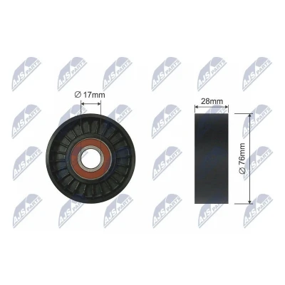 Imagem de NTY RNK DW 010 Rolo tensor, correia trapezoidal 76mm