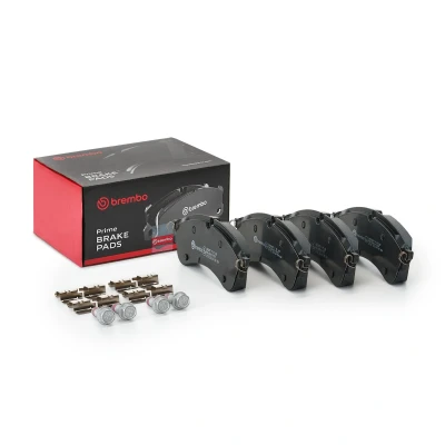 Imagem de BREMBO P 85 168 Jogo de pastilhas para travão disco preparado indicador aviso desgaste com parafusos pinça acessórios