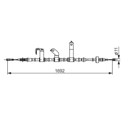 Imagem de BOSCH 1 987 482 841 Cabo de Freio Mão 1692, 1470