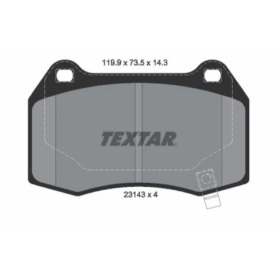 Imagem de TEXTAR 2314301 Jogo de pastilhas para travão disco com avisador sonoro desgaste CADILLAC: CTS III Sedan, CHEVROLET: Camaro VI Coupe