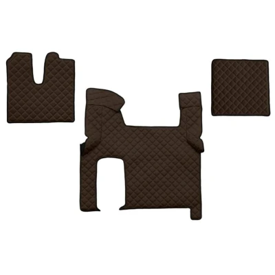 Imagem de F CORE FL06 BROWN Conjunto de tapete chão Couro artificial à frente 3 castanho