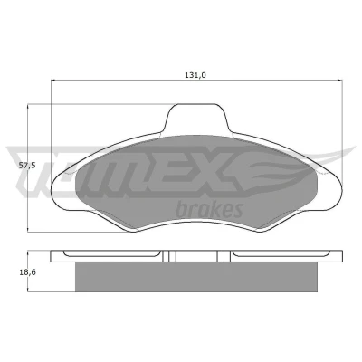 Imagem de TOMEX brakes TX 10 82 Jogo de pastilhas para travão disco Eixo dianteiro FORD: Escort 5, 6, 6 Kombi