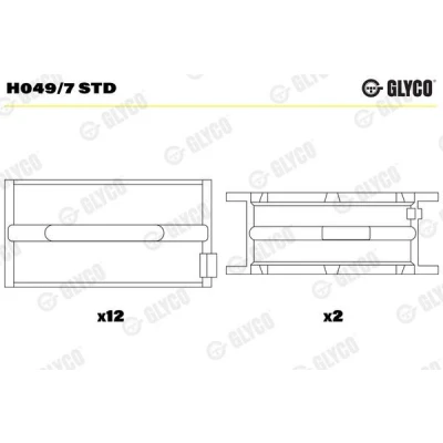 Imagem de GLYCO H049/7 STD Chumaceira da cambota