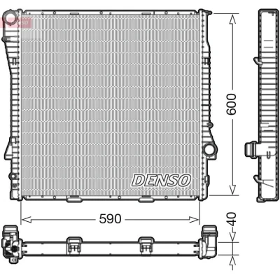 Imagem de DENSO DRM05112 Radiador, arrefecimento do motor 590 622 40 BMW: X5