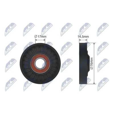 Imagem de NTY RNK HD 020 Rolo tensor, correia trapezoidal 76mm