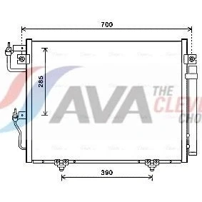 Imagem de AVA COOLING SYSTEMS MT5231D Condensador com secador 15,5mm 10,2mm Alumínio 645mm R134a