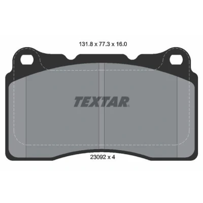 Imagem de TEXTAR 2309203 Jogo de pastilhas para travão disco não preparado indicador aviso desgaste RENAULT: MEGANE 3 Coupe