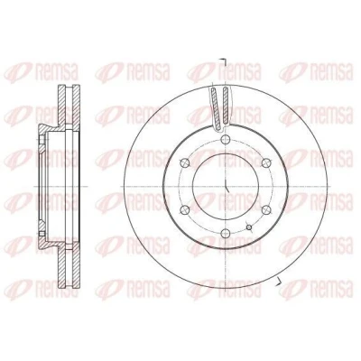 Imagem de REMSA Disco de travão Eixo dianteiro 302mm 32mm 6 ventilado 62526.10 Discos