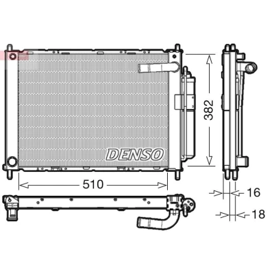 Imagem de Condensador, ar condicionado DENSO DRM46101