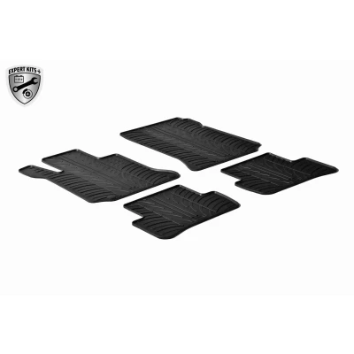 Imagem de VAICO V30 3780 Conjunto de tapete chão Borracha à frente e atrás 4 preto medida MERCEDES BENZ: Classe C Sedan, T modell