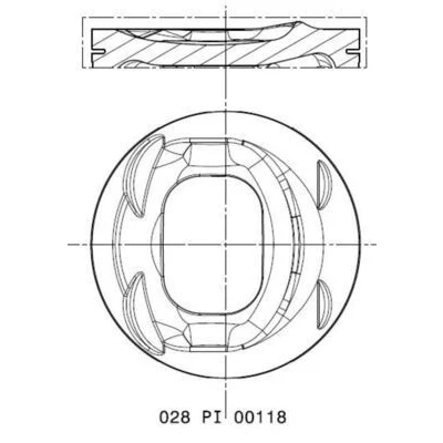 Imagem de MAHLE ORIGINAL 028 PI 00118 000 Pistão 76,51 VOLKSWAGEN: Scirocco III, Passat B6 Sedan, GOLF 6, AUDI: A3 Sportback, Hatchback, A1 Hatchback