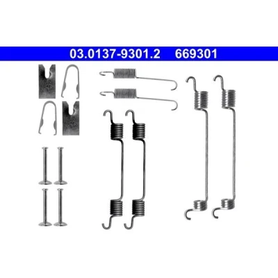 Imagem de ATE 03.0137 9301.2 Kit de acessórios, maxilas do travão TOYOTA: Carina E Sportswagon, Corolla VIII Liftback