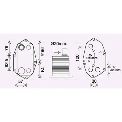 Imagem de PRASCO BW3571 Radiador de Óleo BMW: 7, 3 Sedan, 5 Sedan