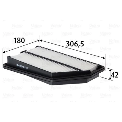 Imagem de VALEO 585446 Filtro de ar 42 180 307 Cartucho filtrante HONDA: CIVIC 8 Hatchback