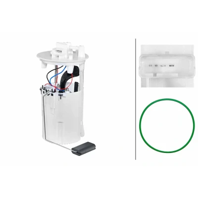 Imagem de HELLA 8TF 358 306 771 Unidade de alimentação combustível com junta, sensor nível elétrico Diesel FIAT: Punto II Hatchback