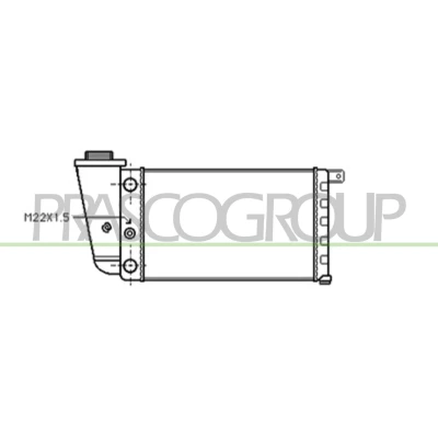 Imagem de PRASCO AB017R002 Radiador, arrefecimento do motor Alumínio 520 248 23 Aletas de refrigeração unidas mecanicamente FIAT: Panda I Hatchback, LANCIA: Y10