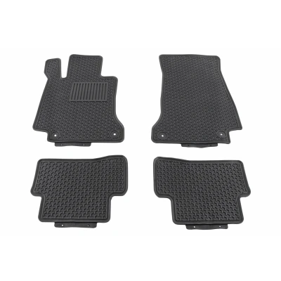 Imagem de VAICO V30 3781 Conjunto de tapete chão Borracha à frente e atrás 4 preto medida MERCEDES BENZ: Classe C T modell, Sedan