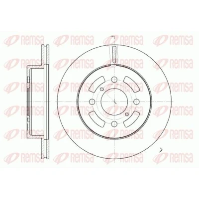 Imagem de REMSA 6642.10 Disco de travão Eixo dianteiro 257, 257 17 4 ventilado OPEL: Astra H GTC, Hatchback, G CC, SUZUKI: Ignis 2, I