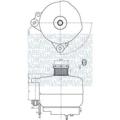 Imagem de MAGNETI MARELLI 063732190010 Alternador 14V 140A VOLKSWAGEN: Passat B6 Sedan, GOLF 6, AUDI: A1 Hatchback, SKODA: Rapid Hatchback