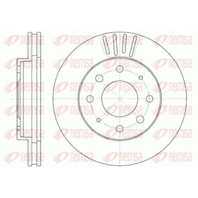 Imagem de REMSA 6625.10 Disco de travão Eixo dianteiro 256, 256 24 4 ventilado MITSUBISHI: Space Star, Carisma Hatchback, Sedan, VOLVO: S40 I