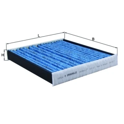 Imagem de MAHLE ORIGINAL LAO 227 Filtro, ar do habitáculo Filtro de carvão ativado, Com efeito antialérgico, antibacteriano 244,0 237 47,0 CST4624