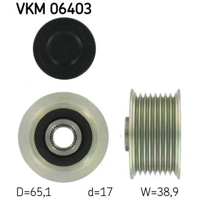 Imagem de SKF VKM 06403 Polia Roda Livre do Alternador 38,9 MAZDA: 5
