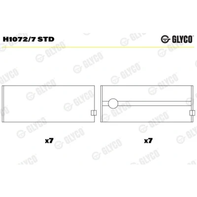 Imagem de GLYCO H1072/7 STD Chumaceira da cambota