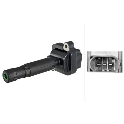 Imagem de HELLA 5DA 358 101 391 Bobina de ignição 3pólos cavidade vela MERCEDES BENZ: Classe C Sedan, T modell, E Sedan