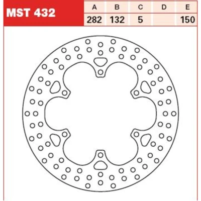 Imagem de TRW MST432 Disco de travão 282 5 perfurado