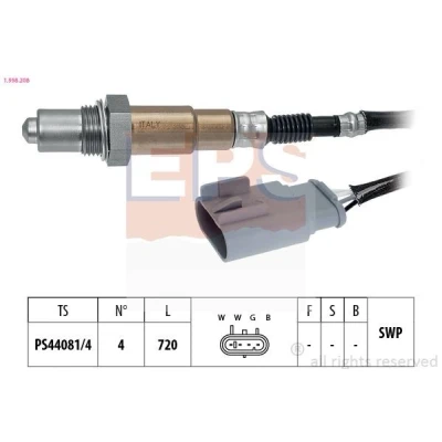 Imagem de EPS 1.998.208 Sonda lambda Made in Italy OE Equivalent com aquecimento, plana, Rosca pré lubrificada FIAT: 500 Hatchback