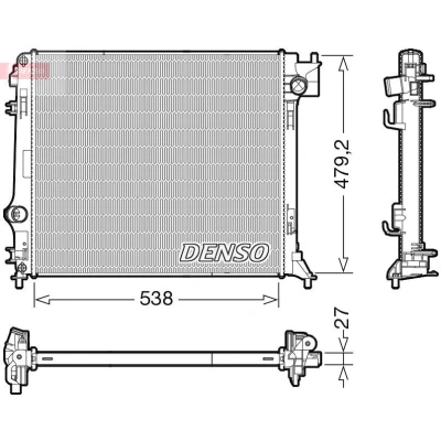Imagem de DENSO DRM46064 Radiador, arrefecimento do motor 538 491 27