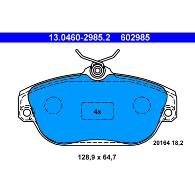Imagem de ATE 13.0460 2985.2 Jogo de pastilhas para travão disco excl. contacto aviso desgaste VOLVO: 960 I Sedan, 740 Carrinha