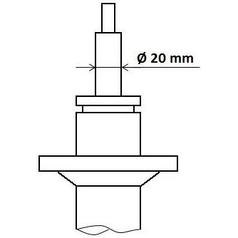 Imagem de KYB 3338041 Amortecedor Eixo dianteiro Pressão do gás 20 Tubo duplo com assento de mola cavilha em cima VOLKSWAGEN: up! Hatchback