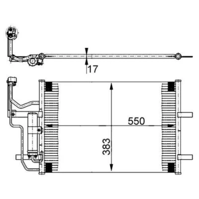 Imagem de MAHLE ORIGINAL AC 386 000S Condensador com retentor, secador 550